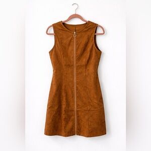 Elegant Brown Sleeveless Dress
